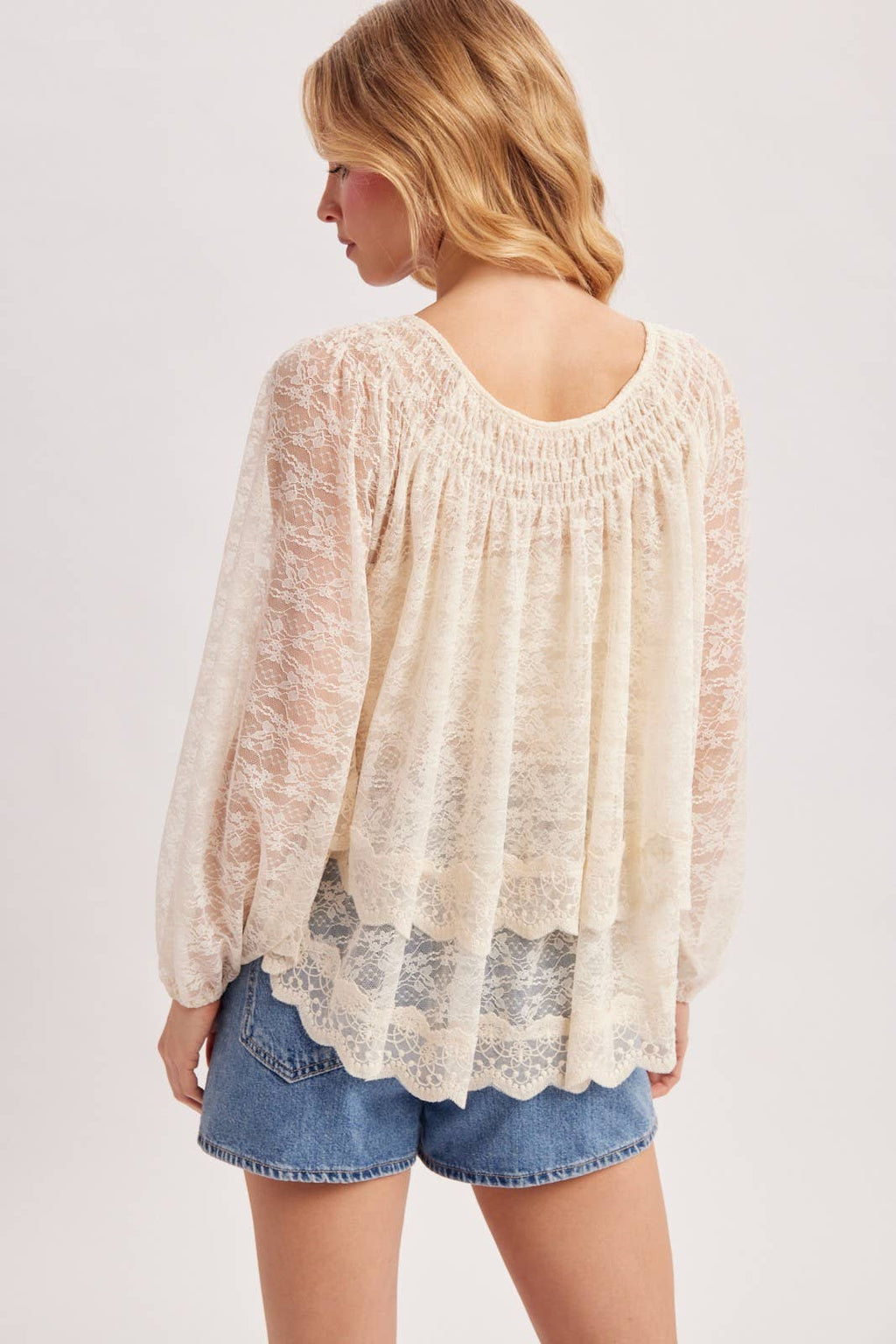 Layered Lace Blouse Top