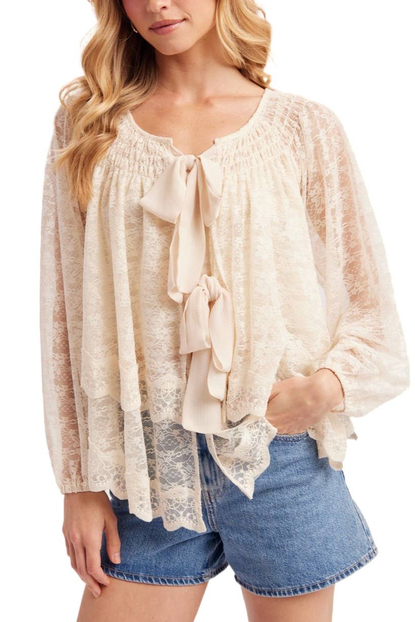 Layered Lace Blouse Top